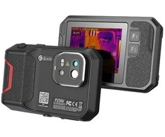 „Guide Sensmart PF210“ terminio vaizdo kamera. Vanadžio oksido neaušinami židinio plokštumos masyvai. Juodas, 256 x 192 pikselių. Integruotas LCD ekranas.