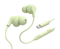 Hama Ausinės į ausis įkišamos curly usb-c žalia