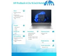 Hewlett Packard (HP) HP ProBook 4 G1a AI PC AMD Ryzen™ 7 250 Nešiojamas kompiuteris 40.6 cm (16") WUXGA 16 GB DDR5-SDRAM Wi-Fi 6E (802.11ax) Windows 11 Pro Sidabrinis