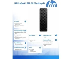 Stacionarus kompiuteris Hewlett Packard (HP) HP ProDesk 2 SFF G1i E Intel® Core™ i5 i5-14400 16 GB DDR5-SDRAM 512 GB SSD Windows 11 Pro PC Juodas