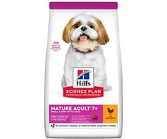 Hill's science plan šunų suaugusių mažų ir mini sausas maistas su vištiena vyresniems mažų veislių šunims - 1,5kg