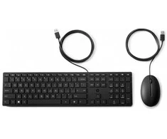 Klaviatūra Hewlett Packard (HP) „HP 320MK“ USB laidinės pelės ir klaviatūros rinkinys – juodas – JAV anglų kalba