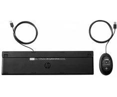 Klaviatūra Hewlett Packard (HP) „HP 320MK“ USB laidinės pelės ir klaviatūros rinkinys – juodas – JAV anglų kalba
