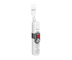 KERG M02391 ILGTINIMO LAIDAS SU JUNGIKLIU 4 LIZDAI 10A 2300W 1,5M KABELIS