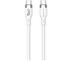 HyperDrive Kabelis hyper juice 240w silikoninis usb-c į usb-c laidas 2m - baltas
