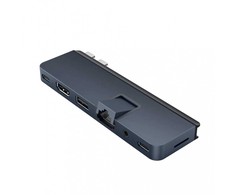 Targus Hiper | „HyperDrive Dual USB-C TB“ suderinamas „7-in-2“ šakotuvas su universaliu USB-C išoriniu adapteriu, skirtu „MacBook Air“ / „Pro“ 2016–2020 m. Ethernet LAN (RJ-45) jungtys 1 | HDMI jungtys kiekis 1