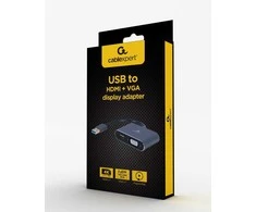 Gembird Adapteris usb 3.0 to hdmi vga d-sub