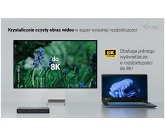 „I-tec TB4“ išmanioji dvigubo ekrano prijungimo stotelė, maitinimo šaltinis, 90 W, 2 x DP, vaizdo įrašymo įrenginys, TB garso jungtis, LAN, USB-A, 10 Gbps, USB-C, 10 Gbps, Kensingtono užraktas.