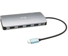 I-tec usb-c metalo nano prijungimo stotelė 3x ekranas 2x dp 1x hdmi lan maitinimo tiekimas 100 vatų