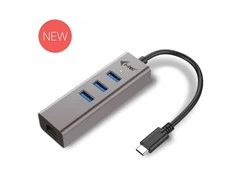 I-tec Usb-c metalinis 3 jungčių šakotuvas su gigabito eterneto adapteriu