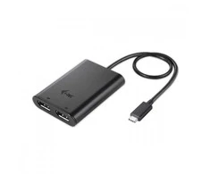 I-tec USB-C dviejų ekranų prievadų vaizdo adapteris su 2 ekranų prievadais, suderinamas su „Thunderbolt 3“ ir 4K „Ultra HD“.