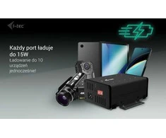 !I-tec usb-c/usb-a metalinis įkrovimas + duomenų šakotuvas 15w per prievadą 10x usb-c