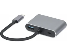 HUB USB iBOX Hub USB Typ-C 4w1 USB 3.0 + PD 100W + HDMK 4k30Hz + VGA FullHD