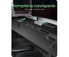 Icy Box Elektra reguliuojamas stalas su viršumi ib-ew122b-tt 140x70 cm skirtas sėdėti ir stovėti
