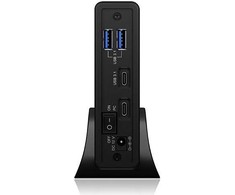 Icy Box IB-382H-C31 2.5/3.5 HDD korpusas su integruotu šakotuvu 1xUSB-C, 2xUSB-A, 12v2a