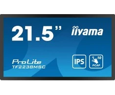 Iiyama Didelio formato monitorius 21,5 colio tf2238msc-b1 ips,fhd,dp,hdmi,2x2w,2xusb,600(cd/m2), 10pkt.7h,ip1x(priekyje),vertikalus/horizontalus