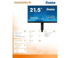 Monitorius iiyama ProLite XUB2293HSU-B7 - 100Hz | Full HD | 22'' | IPS | 1ms