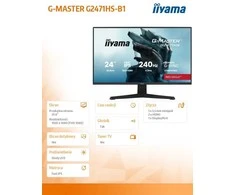 iiyama G-MASTER G2471HS-B1 computer monitorius 60.5 cm (23.8") 1920 x 1080 pikselių Full HD Juodas