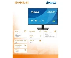 Monitorius iiyama ProLite X2492HSU-B1 - 120Hz | Full HD | IPS | 24''