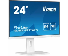 Monitorius IIYAMA XUB2497HSN-W2 24 colių IPS FHD 300cd/m2 1ms HDMI DP DP OUT 3xUSB 3.2 USB C 7.5W LAN Garsiakalbiai 15cm Aukštis Regul. Stovas Baltas (P)