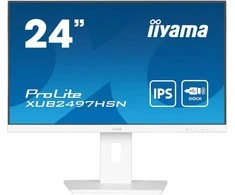 Monitorius IIYAMA XUB2497HSN-W2 24 colių IPS FHD 300cd/m2 1ms HDMI DP DP OUT 3xUSB 3.2 USB C 7.5W LAN Garsiakalbiai 15cm Aukštis Regul. Stovas Baltas (P)