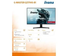 iiyama G-MASTER G2771HS-B1 computer monitorius 68.6 cm (27") 1920 x 1080 pikselių Full HD Juodas