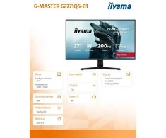 iiyama G-MASTER G2771QS-B1 computer monitorius 68.6 cm (27") 2560 x 1440 pikselių Wide Quad HD Juodas