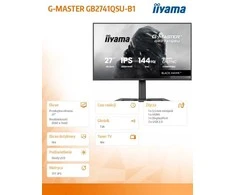 iiyama G-MASTER GB2741QSU-B1 computer monitorius 68.6 cm (27") 2560 x 1440 pikselių Juodas