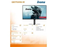 Monitorius iiyama G-Master GB2771UHSU-B1 Raudona Eagle - 144Hz 4K | 288Hz Full HD | IPS | 27"