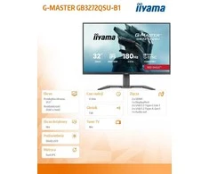 Monitorius iiyama G-Master GB3272QSU-B1 Raudona Eagle - 180Hz | QHD | Fast IPS | 31.5"