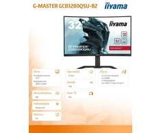 iiyama G-MASTER GCB3280QSU-B2 computer monitorius 80 cm (31.5") 2560 x 1440 pikselių Dual QHD LED Juodas