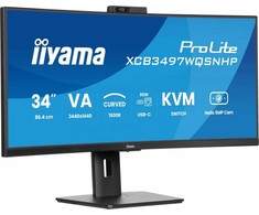 Monitorius „iiyama ProLite XCB3497WQSNPH-B1“ – 120 Hz | UWQHD | 34 colių | VA | 0,4 ms + „Norton Small Business“