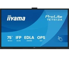 Monitorius „Iiyama“ 75 colių „Google EDLA“ sertifikuotas IFP – interaktyvus ekranas, skirtas sklandžiai integracijai ir bendradarbiavimui švietimo ir verslo srityse.