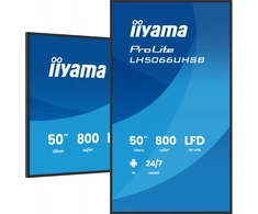 Iiyama Monitorius profesjonalny 50 cali lh5066uhsb-b1ag ips,4k,800cd,1200:1,android14,6.5ms ,2xhdmi, usb-c, rj45, 2xusb, 2x10w, wifi, iisignage2, 4/32gb