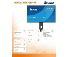 iiyama ProLite XB2797QSU-B1 computer monitorius 68.6 cm (27") 2560 x 1440 pikselių Quad HD LED Juodas