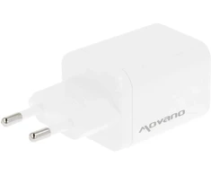 Įkroviklis Movano GaN 65W 2x USB-C PD + USB-A (baltas)