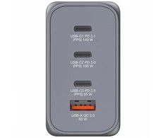 VERBATIM įkroviklis GNC-240 GaN su 4 prievadų 240 W USB oro kondicionieriumi ES / JK / JAV