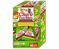 Churu Fun Bites skanėstas katėms su vištiena ir moliūgu suktinukai 96g (8x12g)