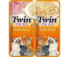 Kačių Skanėstai - INABA Twin Packs Vištiena Be Glitimo, Be Sojos, 2 x 40g