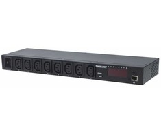 Intellinet Listwa zasilajaca rack 19 1u 110v-250v/16a 8 gniazd c13 zarządzalna ip