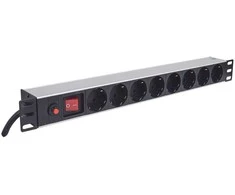 „Intellinet“ stovo tipo maitinimo lizdas 19 x 8 1u schuko 3m saugiklis 713986