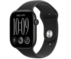 Išmanusis laikrodis Apple Watch Series 12 GPS + Cellular 42mm juodas aliuminio korpusas | juodas sportinis dirželis - S/M