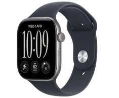 Išmanusis laikrodis Apple Watch seria 12 gps, koperta 46 mm su aliuminio pilkos spalvos dirželis sportowy w kolorze granatu - dydis m/l