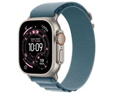 Išmanusis laikrodis Apple Watch ultra 3 gps + cellular 49mm koperta 49 mm su tytanu w kolorze naturalnym opaska alpine w kolorze jasnoniebieskim - dydis s