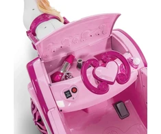 Huffy elektrinė Disney princesės karieta su arkliuku 6 V rožinė