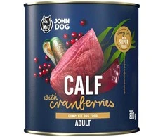 JOHN DOG Berry Line Adult Veal with cranberries – drėgnas ėdalas šunims – 400g