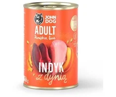 JOHN DOG moliūgas kalakutiena with pumpkin – drėgnas ėdalas šunims – 400g