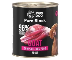 JOHN DOG Pure Juodas Ožkiena – drėgnas ėdalas šunims – 800g