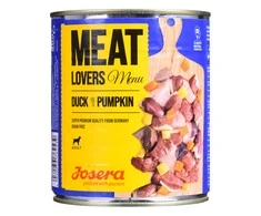 Josera Meat Lovers Menu antiena with moliūgas konservuotas pašaras šunims su antiena ir moliūgais, 800g