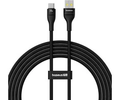„Baseus flash 2“ USB-USB C laidas 100 W, 2 m (juodas)